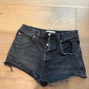 Free People Black Jean Shorts